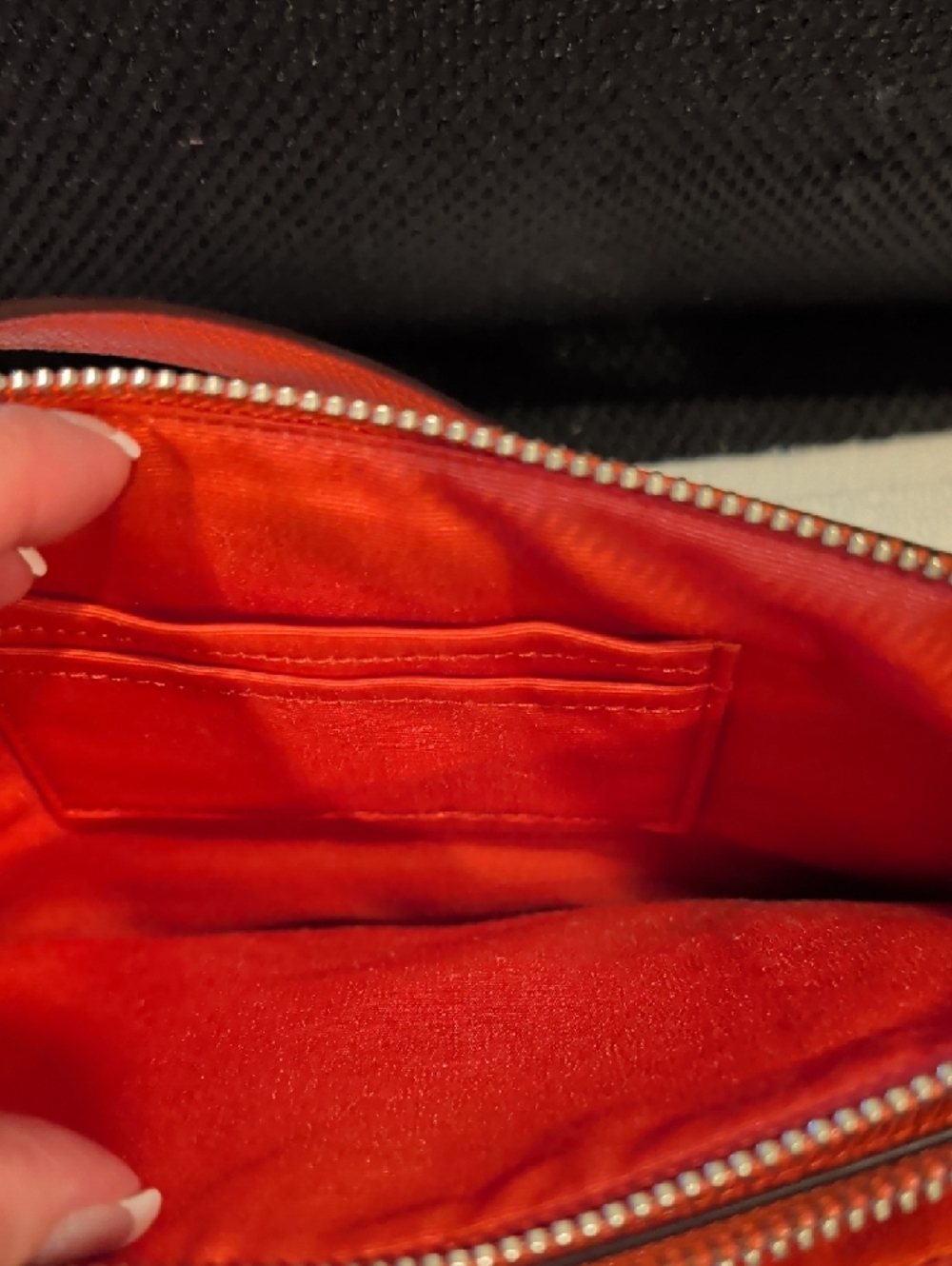 Coach Coral Red Leather Crossbody Bag - Picture 4 of 5